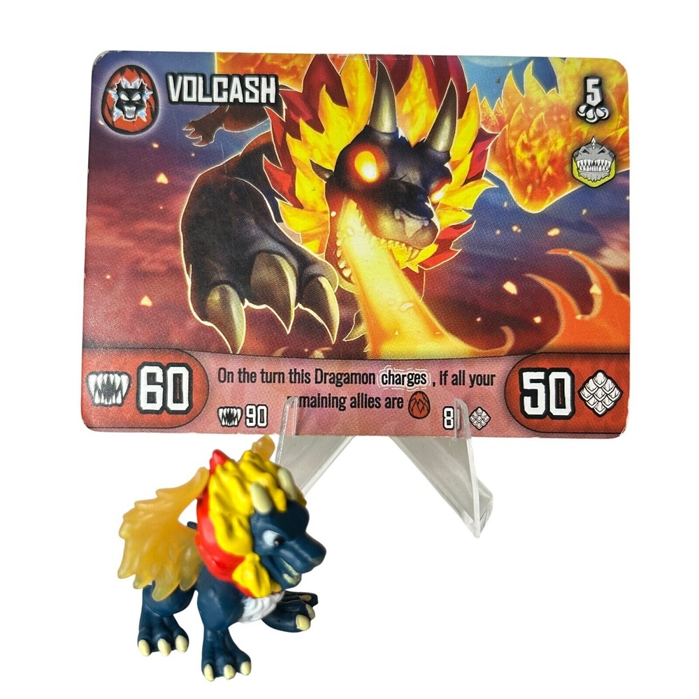 Spin Master Dragamonz Volcash Collectible Figure with Matching Trading Card